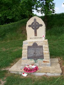 Bells memorial with Poppy Cross laid by CSM Waldron Yorks AC.jpg