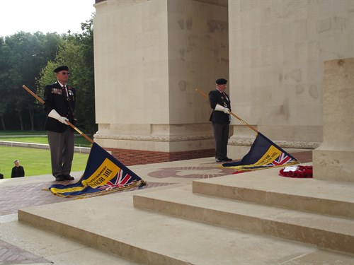 Standards Dipped At Thiepval Memorial