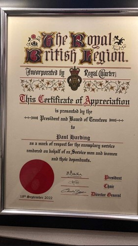 Certificate of Appreciaion