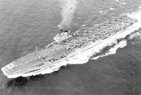 HMS Ocean in Yellow Sea in 1952