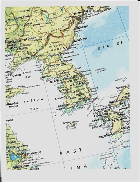 Ocean - Korea map