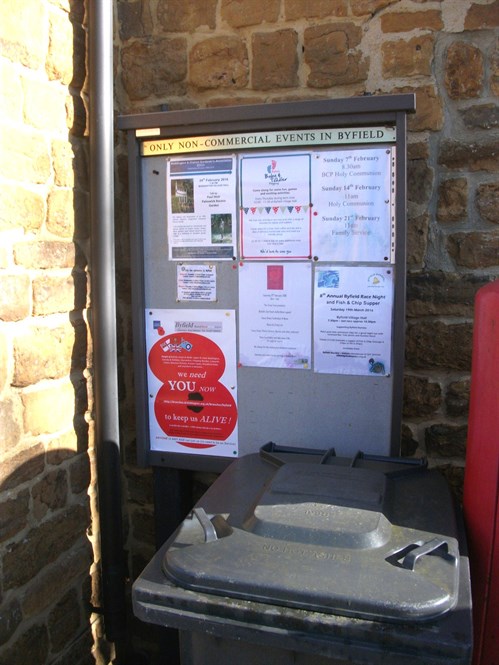 Byfield PC Notice Board By Shop