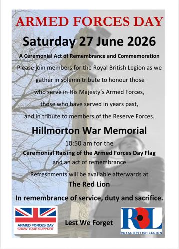 Hillmorton Armed forces Commmemoratio